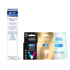 KY Gel Lubricante 50 gr 3 Pack Condones Durex