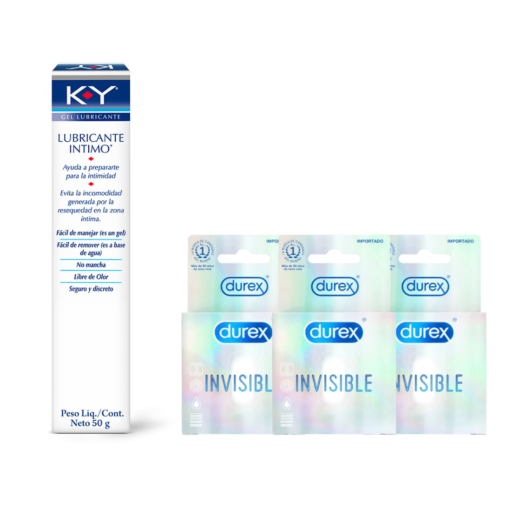 KY Gel Lubricante 50 gr 3 Pack Invisible Durex