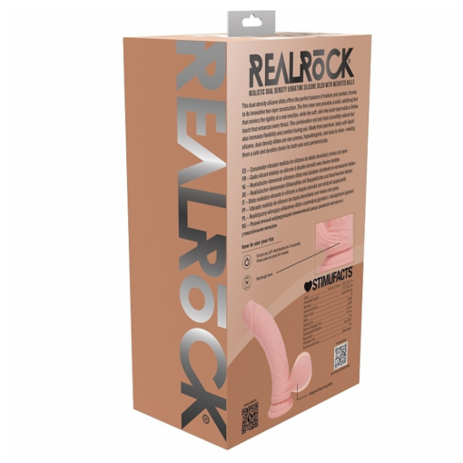 RealRock Dildo Sensación Realista 18 cm con Vibración 7