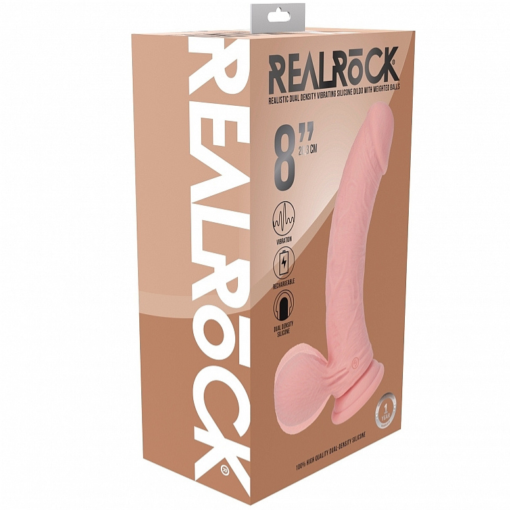 RealRock Dildo Sensación Realista 20 cm con Vibración 6